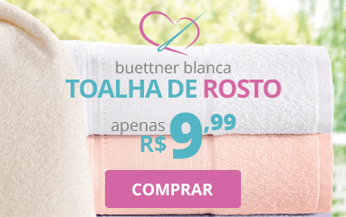 Toalha de Rosto para Bordar Buettner Blanca | Apenas R$ 9,99 | Clube de Bordar | Compre Agora!